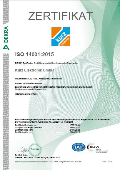 Environment Certificate